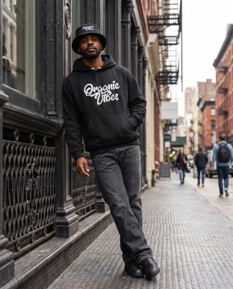Black Hoodie worn in Broadway, New York
