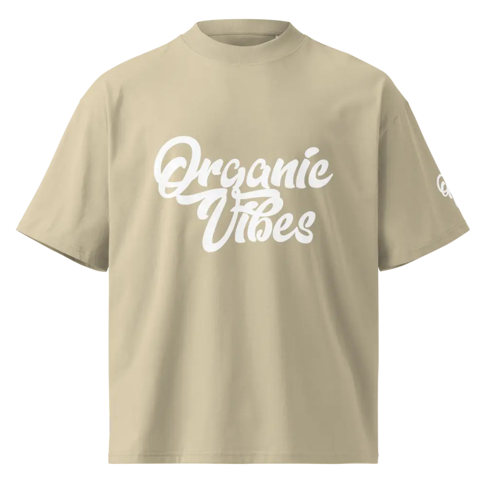 OV Oversized Organic Tee in Stone, product photo